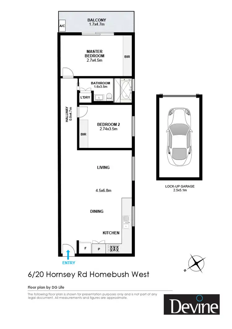 Floorplan of Homely apartment listing, 6/20 Hornsey Road, Homebush West NSW 2140