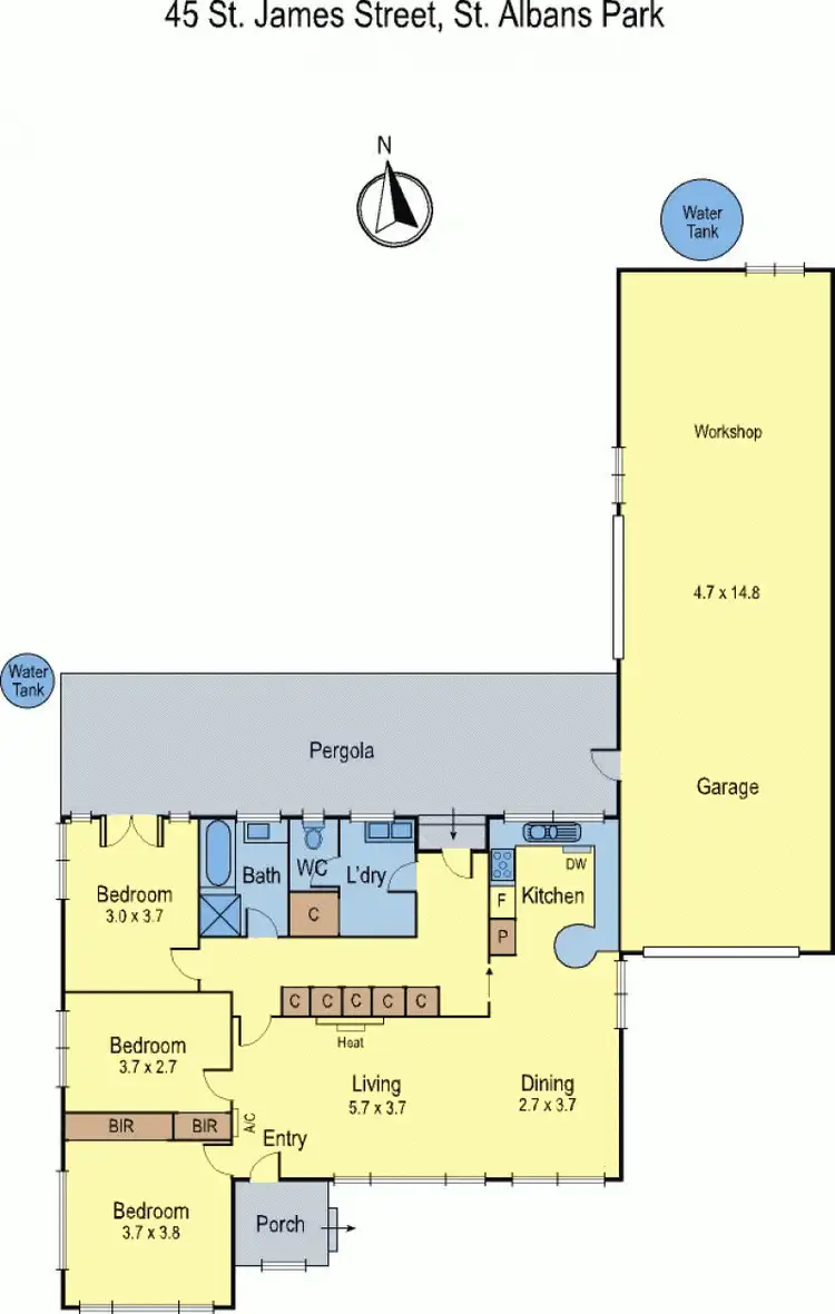 Floorplan of Homely house listing, 45 St James Street, St Albans Park VIC 3219