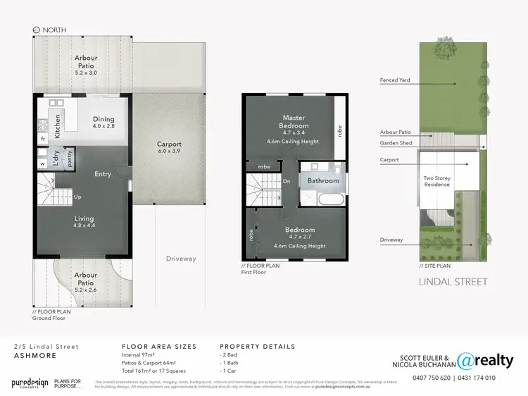 Floorplan of Homely semi-detached listing, 2/5 LINDAL STREET, Ashmore QLD 4214