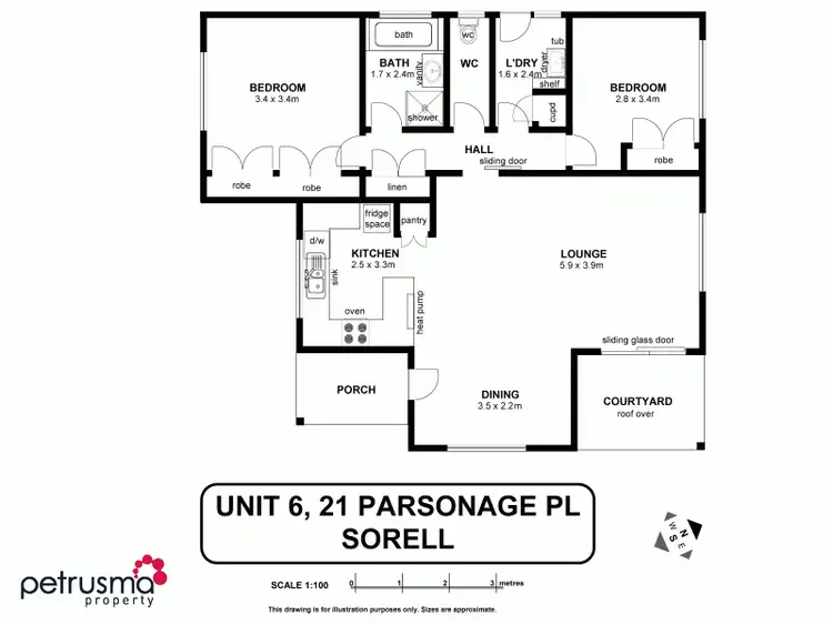 Floorplan of Homely unit listing, 6/21 Parsonage Place, Sorell TAS 7172