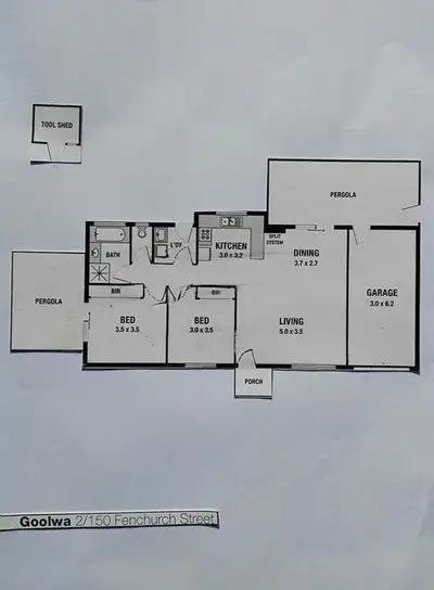 Floorplan of Homely unit listing, 2/150 Fenchurch Street, Goolwa SA 5214
