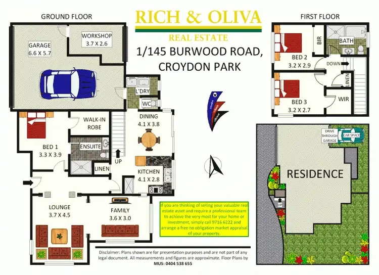 Floorplan of Homely townhouse listing, 1/145 Burwood Road, Croydon Park NSW 2133