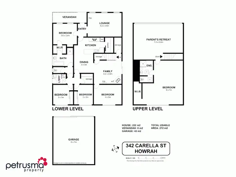 Floorplan of Homely house listing, 342 Carella Street, Tranmere TAS 7018