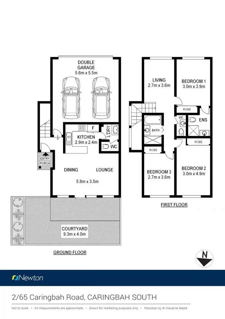 Floorplan of Homely townhouse listing, 2/65 Caringbah Road, Caringbah NSW 2229