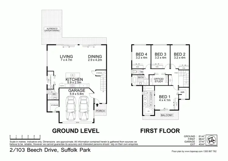 Floorplan of Homely house listing, 2/103 Beech Drive, Suffolk Park NSW 2481