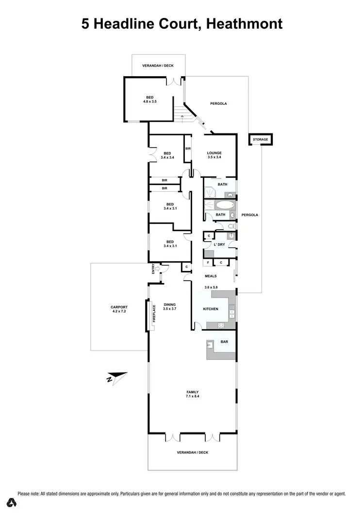 Floorplan of Homely house listing, 5 Headline Court, Heathmont VIC 3135