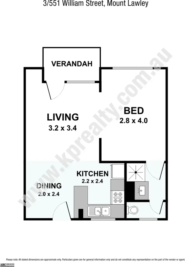 Floorplan of Homely apartment listing, 3/551 William Street, Mount Lawley WA 6050