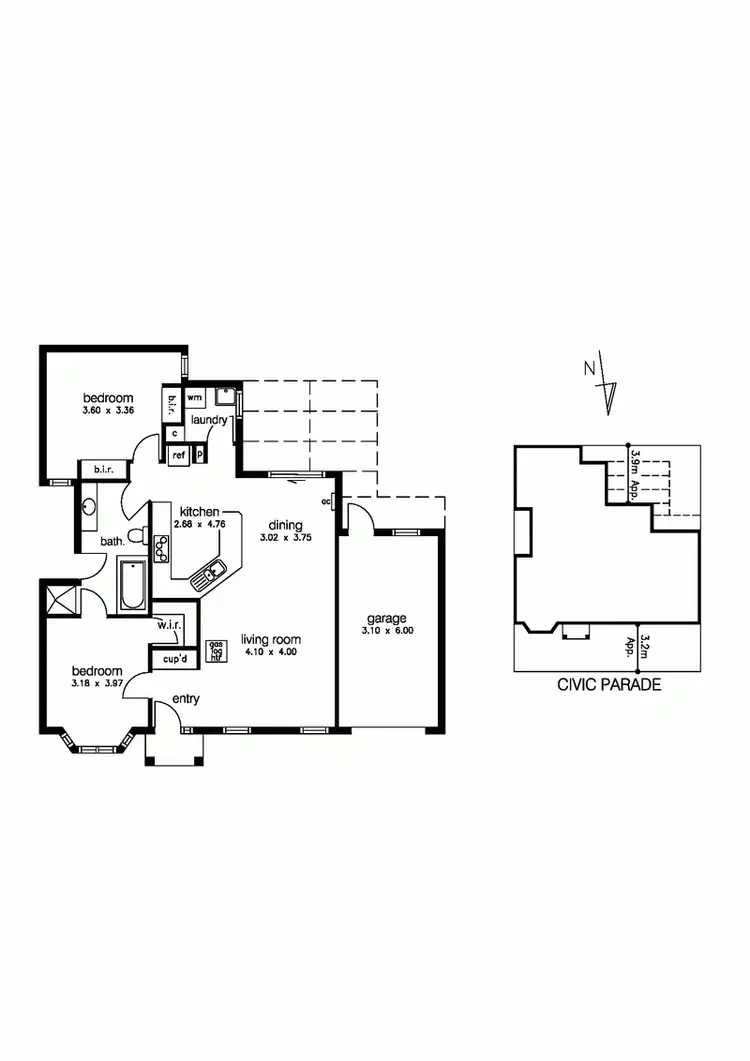 Floorplan of Homely unit listing, 162B Civic Parade, Altona VIC 3018