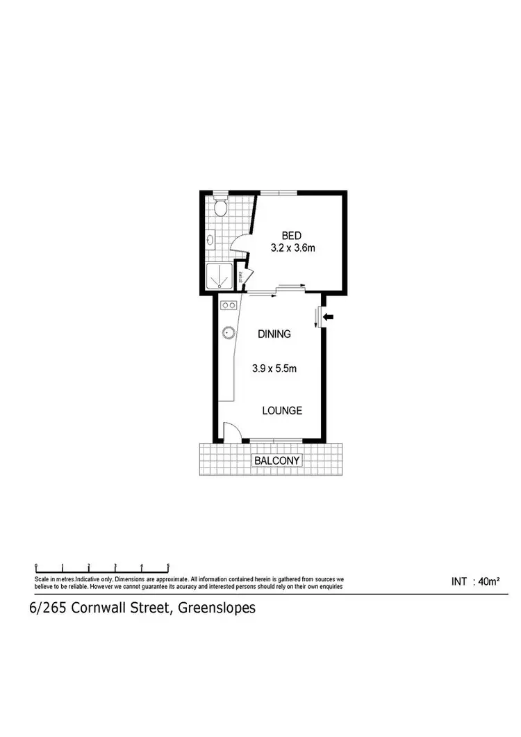 Floorplan of Homely unit listing, 6/265 Cornwall Street, Greenslopes QLD 4120