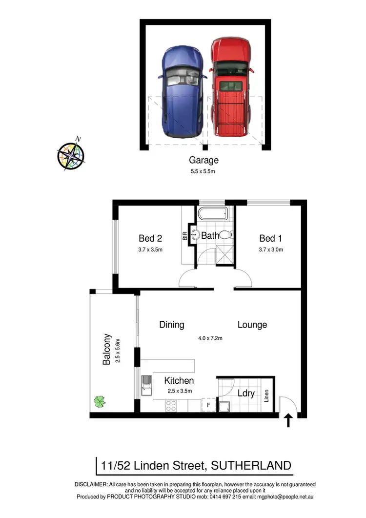 Floorplan of Homely unit listing, 11/52-58 Linden Street, Sutherland NSW 2232