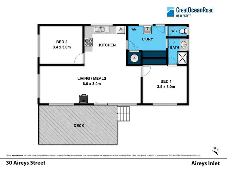 Floorplan of Homely house listing, 30 Aireys Street, Aireys Inlet VIC 3231
