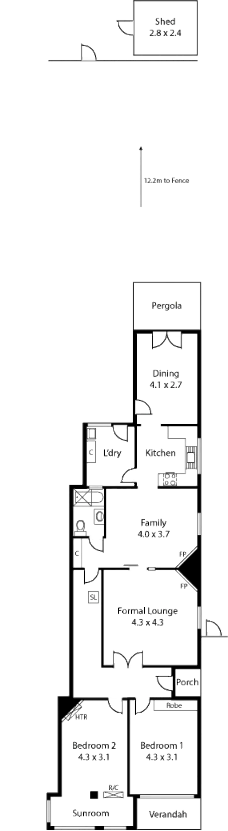 Floorplan of Homely semi-detached listing, 1/21a Adelphi Terrace, Glenelg North SA 5045