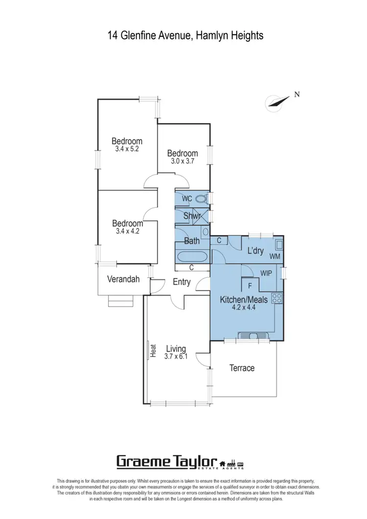 Floorplan of Homely house listing, 14 Glenfine Avenue, Hamlyn Heights VIC 3215