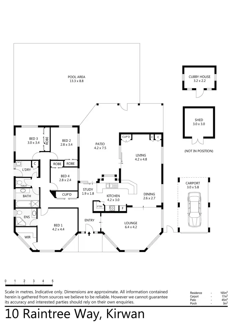 Floorplan of Homely house listing, 10 Raintree Way, Thuringowa Central QLD 4817