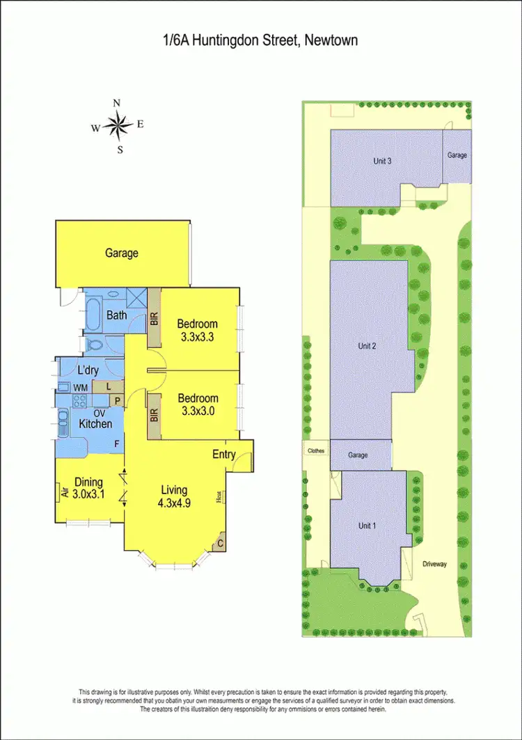 Floorplan of Homely unit listing, 1/6A Huntingdon Street, Newtown VIC 3220