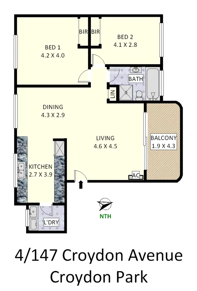 Floorplan of Homely apartment listing, 4/147 Croydon Avenue, Croydon Park NSW 2133