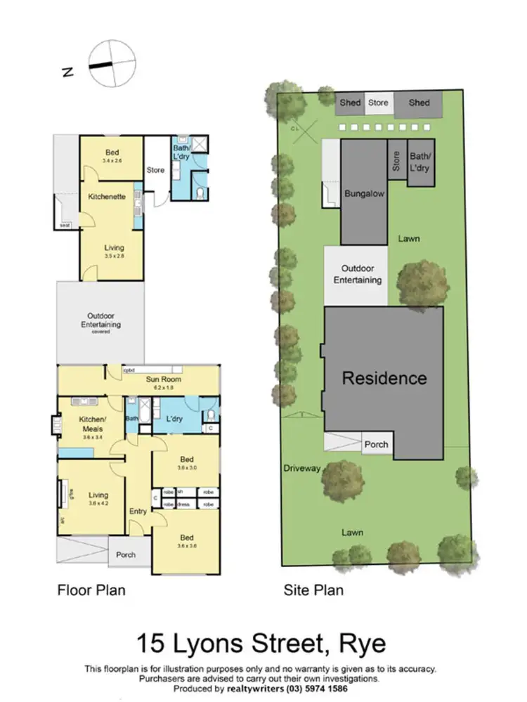 Floorplan of Homely house listing, 15 Lyons Street, Rye VIC 3941