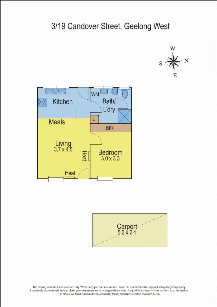 Floorplan of Homely unit listing, 3/19 Candover Street, Geelong West VIC 3218