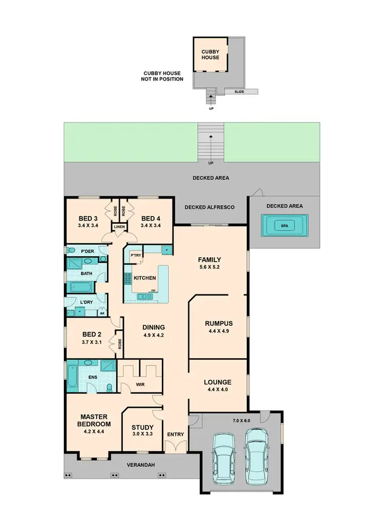 Floorplan of Homely house listing, 25 BADEN DRIVE, Wandong VIC 3758