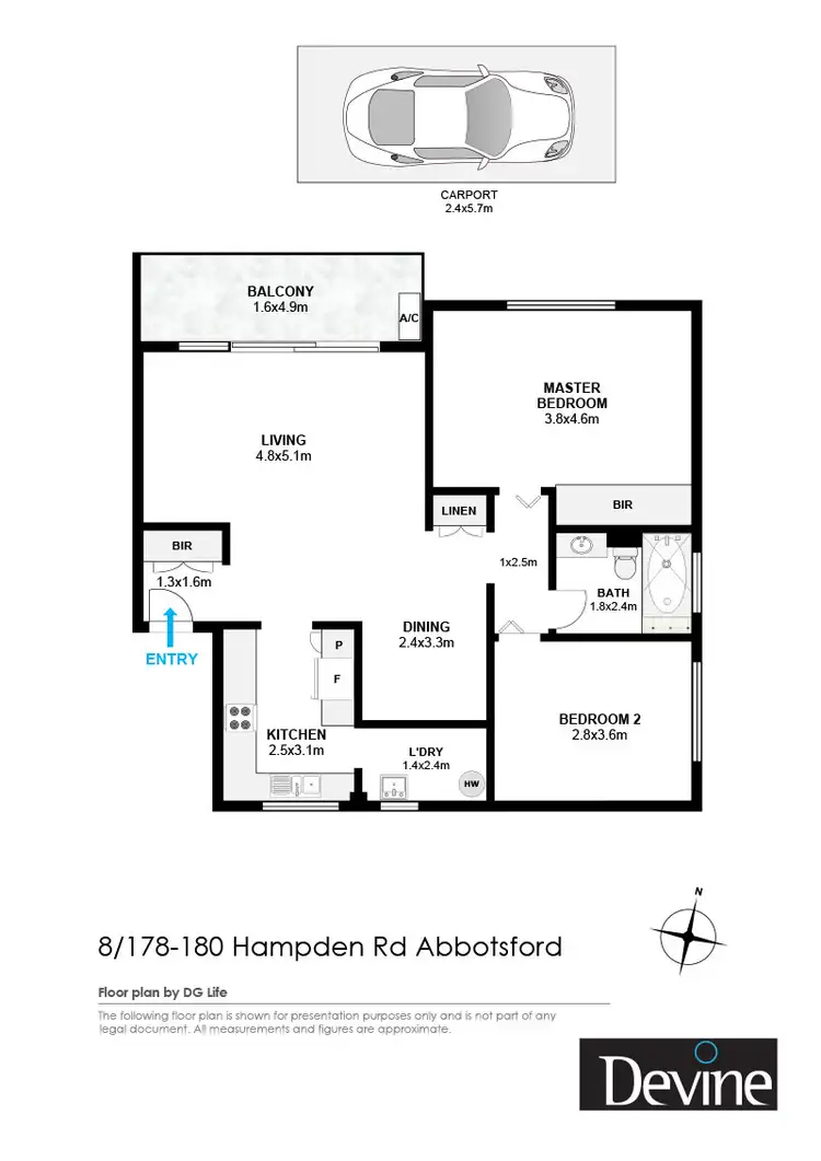 Floorplan of Homely apartment listing, 8/178-180 Hampden Road, Abbotsford NSW 2046