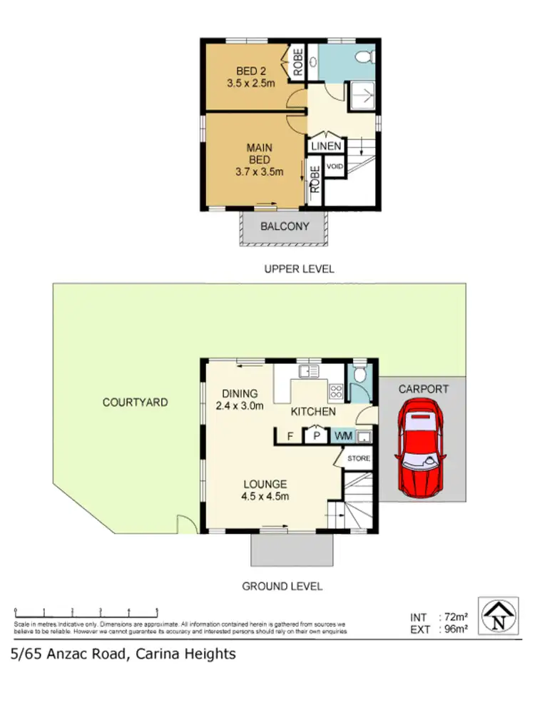 Floorplan of Homely townhouse listing, 5/65 Anzac Road, Carina Heights QLD 4152