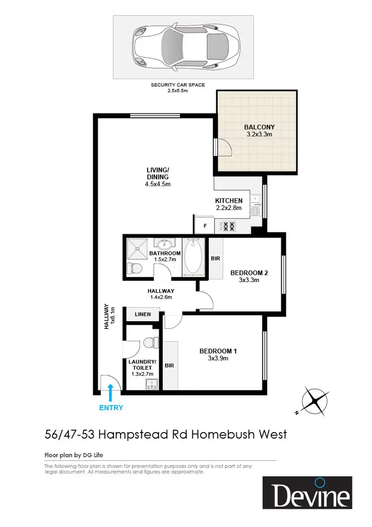 Floorplan of Homely unit listing, 56/47 Hampstead Road, Homebush West NSW 2140