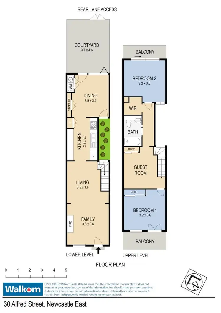 Floorplan of Homely terrace listing, 30 Alfred Street, Newcastle East NSW 2300
