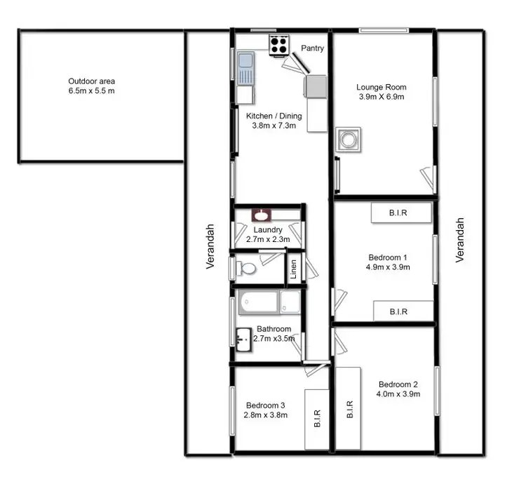 Floorplan of Homely rural property listing, 529 lloyds Lane, Napoleons VIC 3352