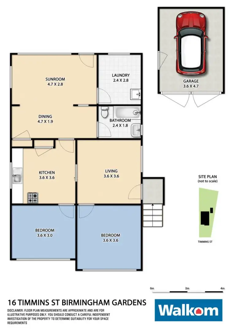 Floorplan of Homely house listing, 16 Timmins St, Birmingham Gardens NSW 2287