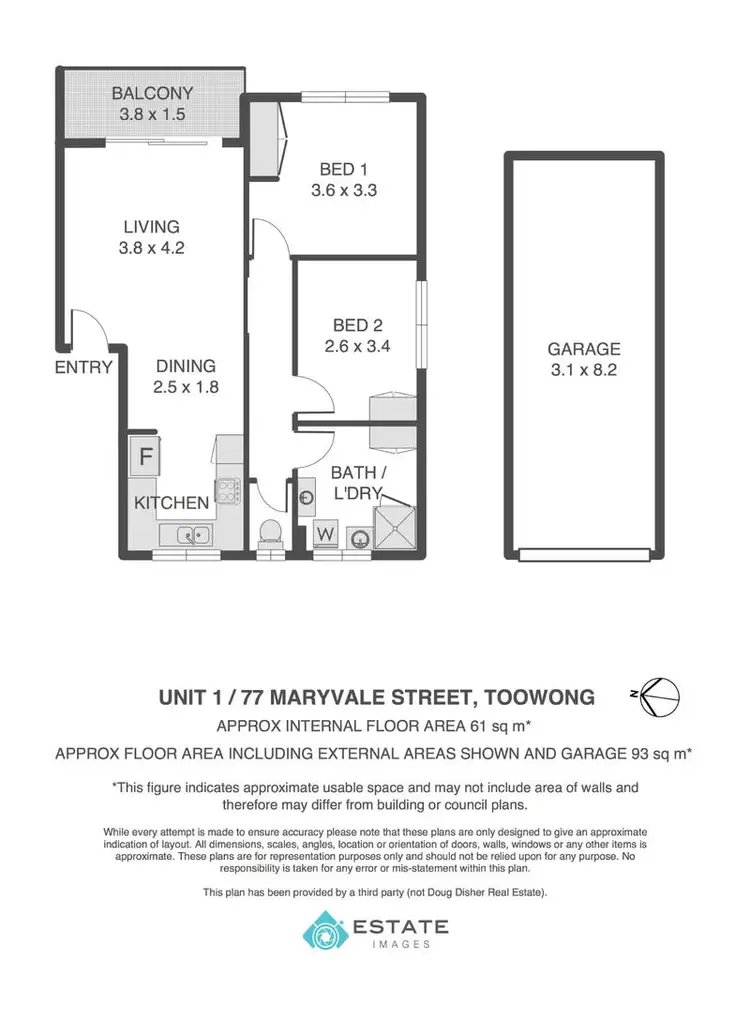Floorplan of Homely unit listing, 1/77 Maryvale Street, Toowong QLD 4066