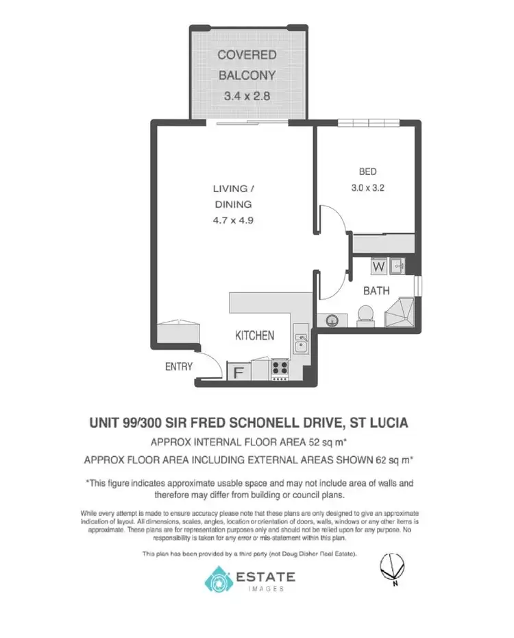 Floorplan of Homely unit listing, 99/300 Sir Fred Schonell Drive, St Lucia QLD 4067