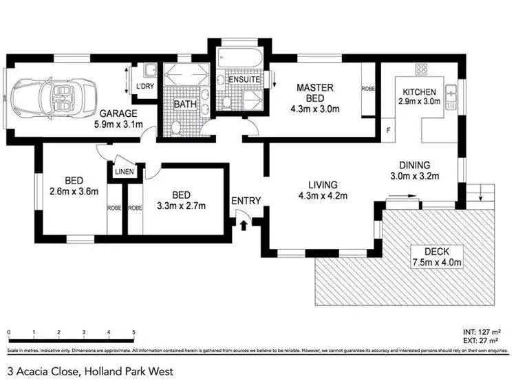 Floorplan of Homely house listing, 3 Acacia Close, Holland Park West QLD 4121