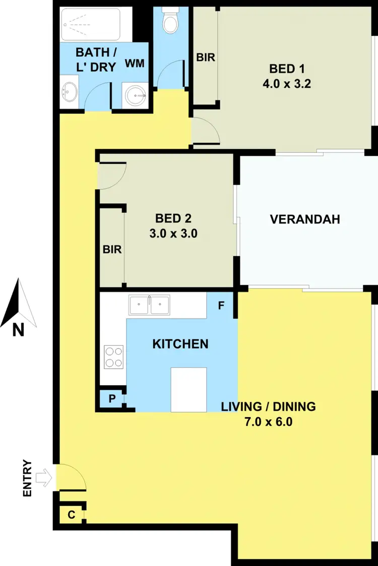 Floorplan of Homely unit listing, 6/47 Swain Street, Holland Park West QLD 4121