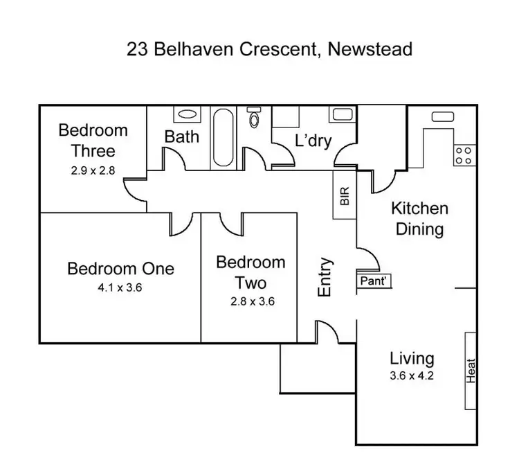 Floorplan of Homely house listing, 23 Belhaven Crescent, Newstead TAS 7250