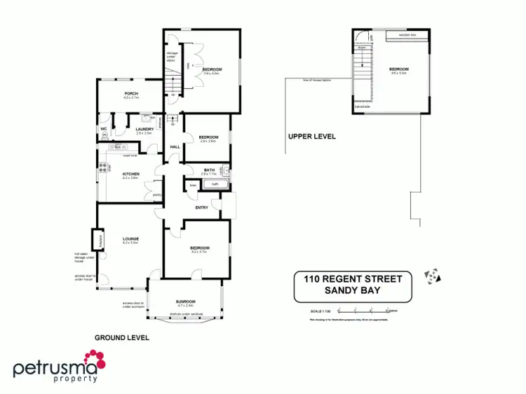Floorplan of Homely house listing, 110 Regent Street, Sandy Bay TAS 7005