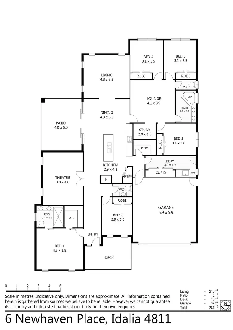 Floorplan of Homely house listing, 6 Newhaven Place, Idalia QLD 4811
