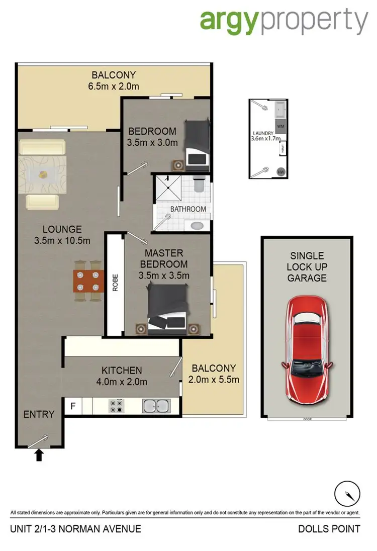 Floorplan of Homely apartment listing, 2/1-3 Norman Avenue, Dolls Point NSW 2219