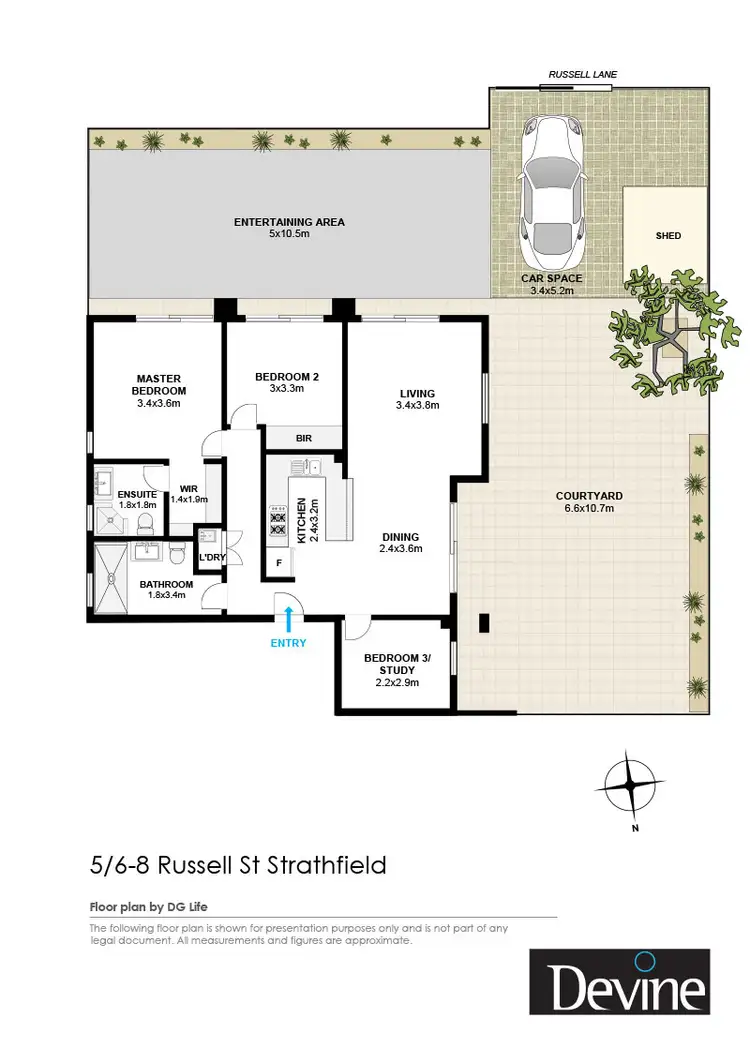 Floorplan of Homely apartment listing, 5/6-8 Russell Street, Strathfield NSW 2135