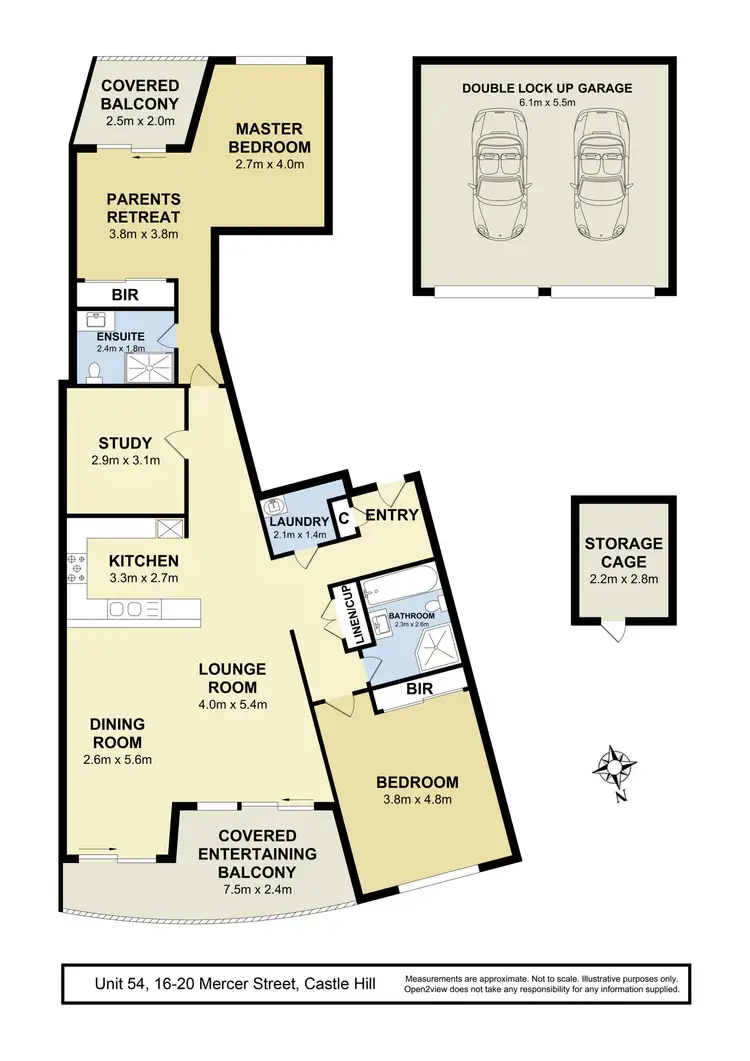 Floorplan of Homely apartment listing, 54/16-20 Mercer Street, Castle Hill NSW 2154