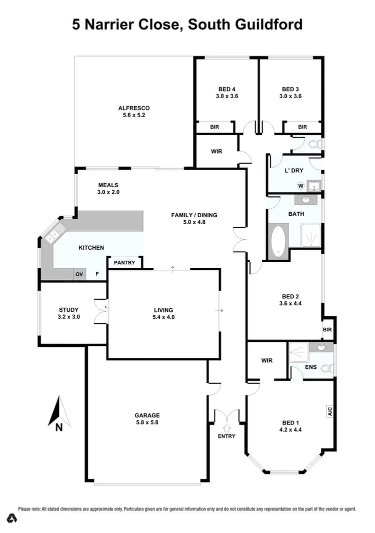 Floorplan of Homely house listing, 5 Narrier Close, South Guildford WA 6055
