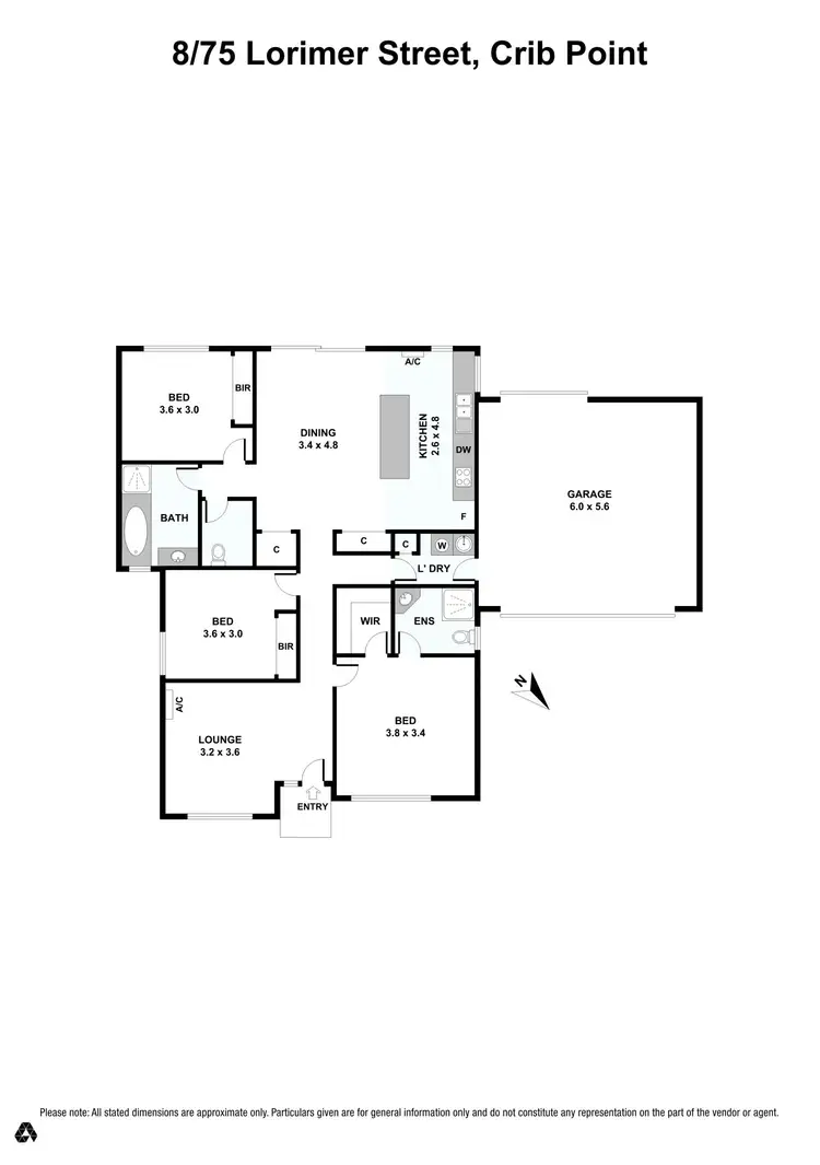 Floorplan of Homely unit listing, 8/75 Lorimer Street, Crib Point VIC 3919
