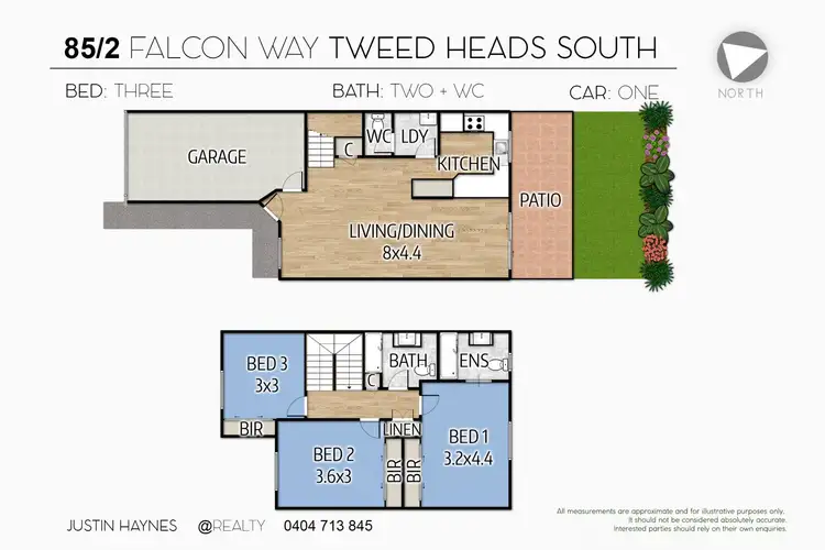 Floorplan of Homely townhouse listing, 85/2 Falcon Way, Tweed Heads South NSW 2486