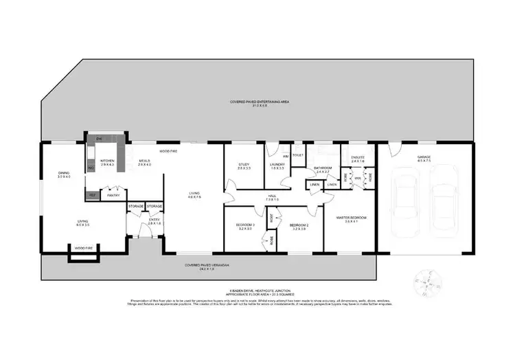 Floorplan of Homely house listing, 8 Baden Drive, Heathcote Junction VIC 3758