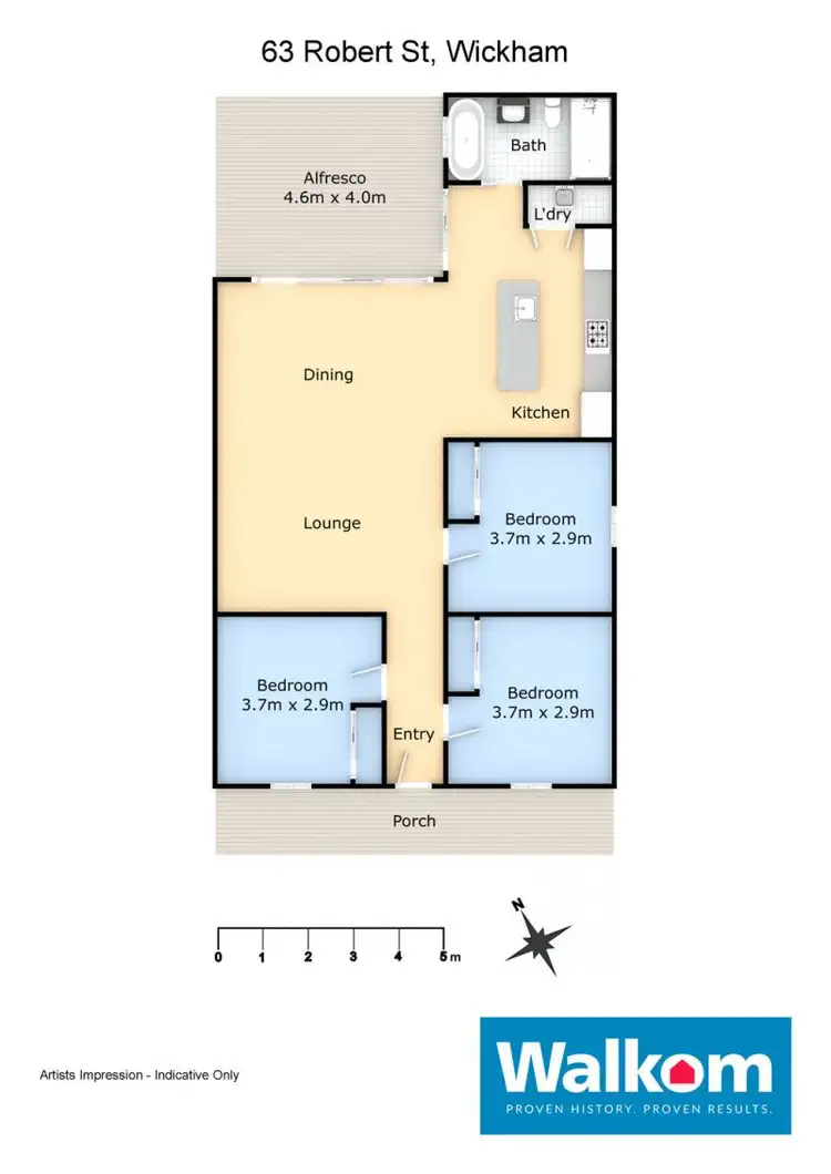 Floorplan of Homely house listing, 63 Robert Street, Wickham NSW 2293