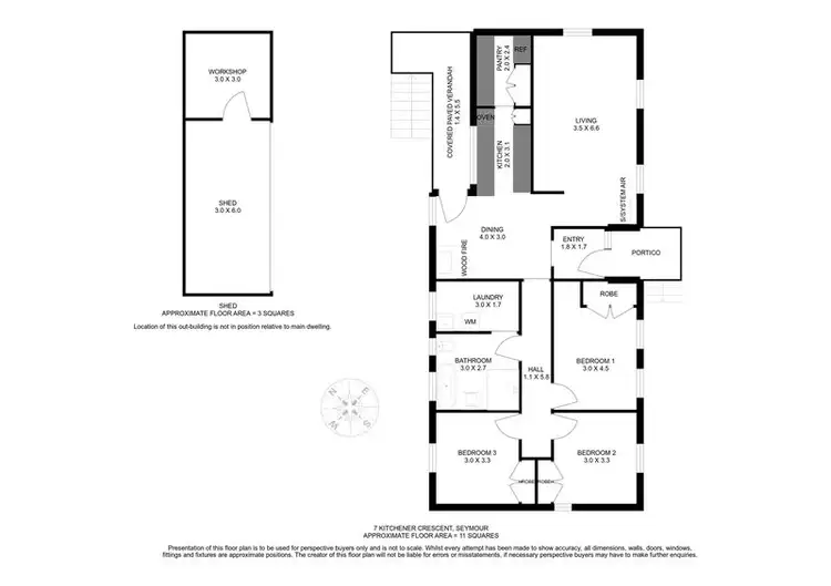 Floorplan of Homely house listing, 7 Kitchener Crescent, Seymour VIC 3660