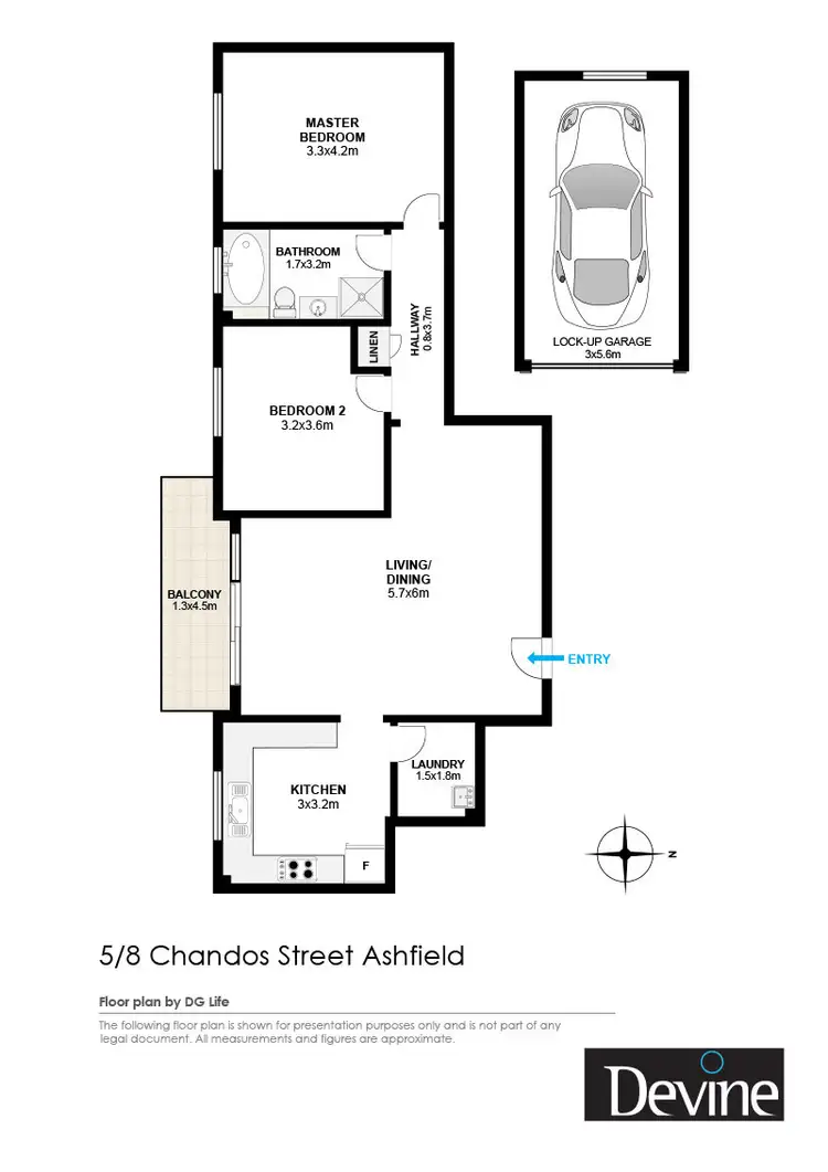 Floorplan of Homely apartment listing, 5/8 Chandos Street, Ashfield NSW 2131