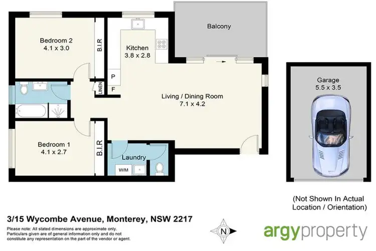 Floorplan of Homely unit listing, 3/15 Wycombe Avenue, Monterey NSW 2217