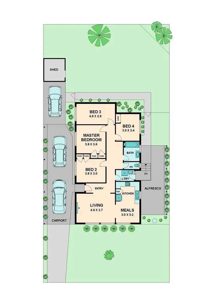 Floorplan of Homely house listing, 23 Martindale Crescent, Seymour VIC 3660