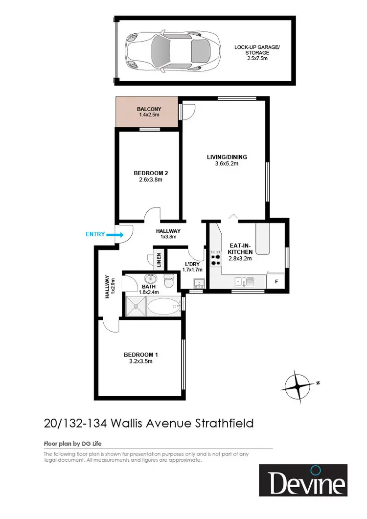 Floorplan of Homely apartment listing, 20/132-134 Wallis Avenue, Strathfield NSW 2135