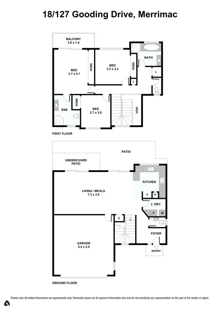 Floorplan of Homely townhouse listing, 18/127 Gooding Dr, Merrimac QLD 4226